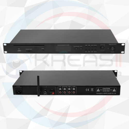 DSPPA Multi-channel Media Player with CD/USB/FM/Bluetooth 1U MAG2107C